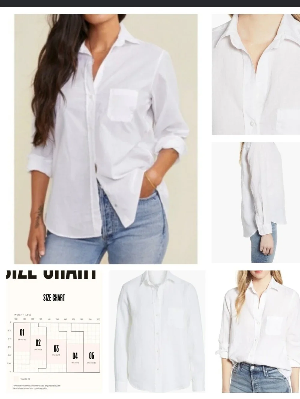 Grayson By Frank &Eileen The Hero 100% Cotton Button Down Top White - Picture 16 of 16